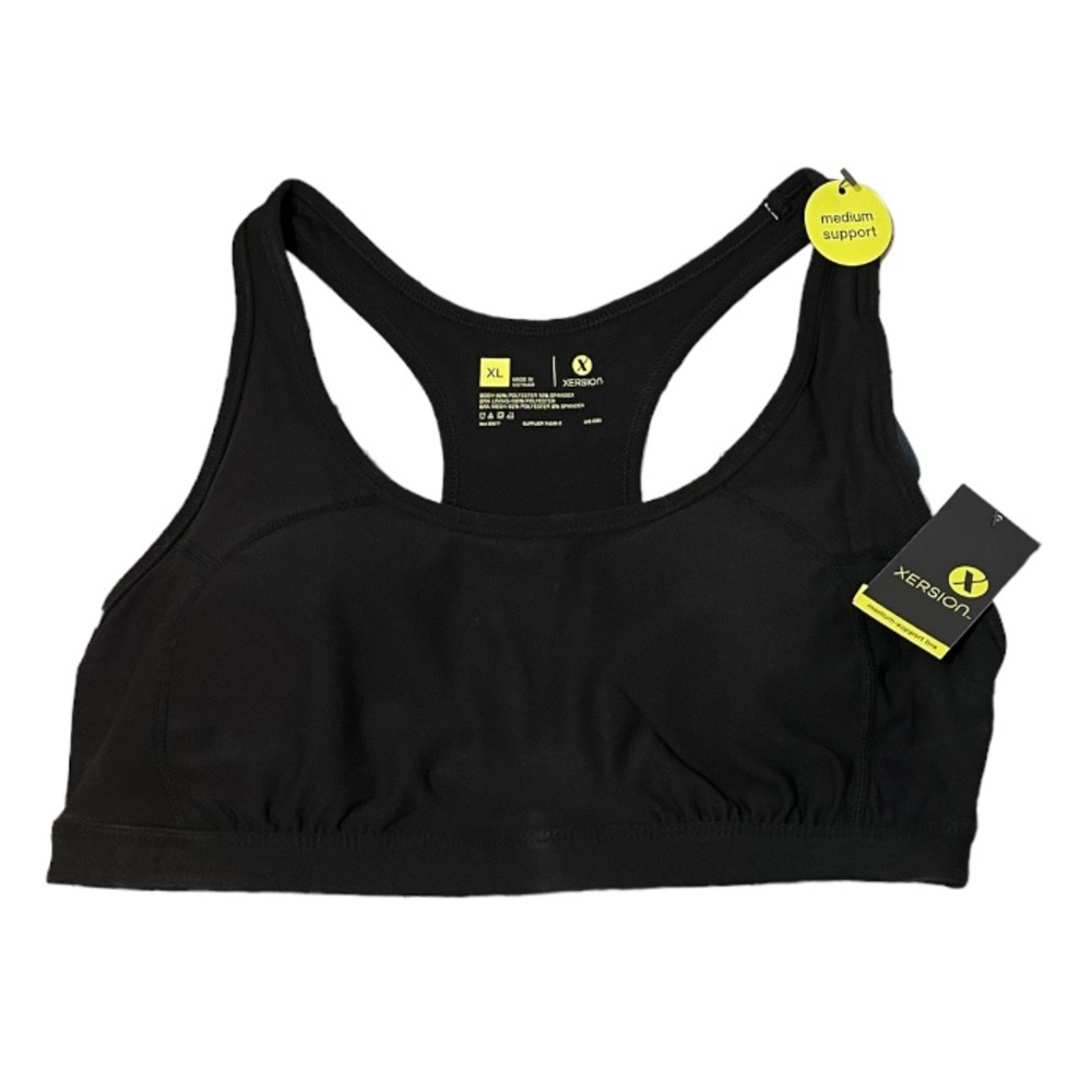 Sports Bra XERSION Women’s Medium Support Black X-Large NWT